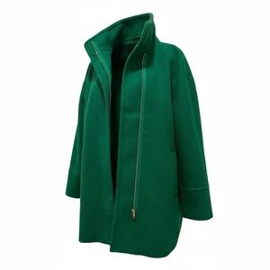 J. Crew women’s Kelly green city coat. Wool coat size 6.